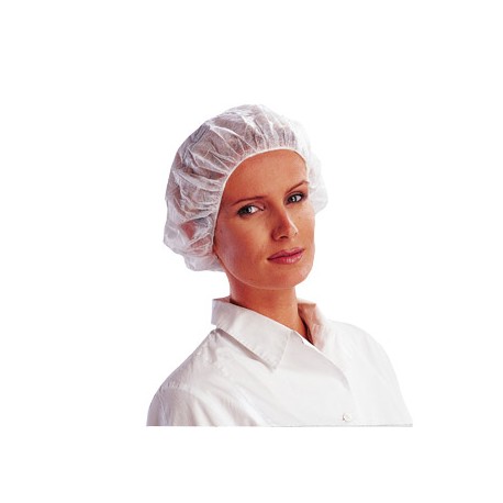 GORRO DELTAPLUS REDONDO POLIPROPILENO COLOR BLANCO TALLA UNICA CAJA DE 100 UNIDADES