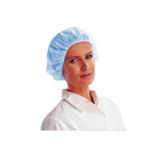 GORRO DELTAPLUS REDONDO POLIPROPILENO COLOR AZUL TALLA UNICA CAJA DE 100 UNIDADES