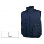CHALECO DELTAPLUS MULTIBOLSILLOS CON CREMALLERA CINTURA ELASTICA PROTEGE RIÑONES COLOR AZUL TALLA L
