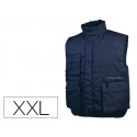 CHALECO DELTAPLUS MULTIBOLSILLOS CON CREMALLERA CINTURA ELASTICA PROTEGE RIÑONES COLOR AZUL TALLA XX