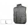 CHALECO DELTAPLUS MULTIBOLSILLOS CON CREMALLERA CINTURA ELASTICA PROTEGE RIÑONES COLOR GRIS TALLA L
