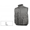 CHALECO DELTAPLUS MULTIBOLSILLOS CON CREMALLERA CINTURA ELASTICA PROTEGE RIÑONES COLOR GRIS TALLA L