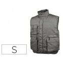 CHALECO DELTAPLUS MULTIBOLSILLOS CON CREMALLERA CINTURA ELASTICA PROTEGE RIÑONES COLOR GRIS TALLA S