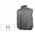 CHALECO DELTAPLUS MULTIBOLSILLOS CON CREMALLERA CINTURA ELASTICA PROTEGE RIÑONES COLOR GRIS TALLA M