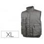 CHALECO DELTAPLUS MULTIBOLSILLOS CON CREMALLERA CINTURA ELASTICA PROTEGE RIÑONES COLOR GRIS TALLA XL