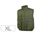 CHALECO DELTAPLUS MULTIBOLSILLOS CON CREMALLERA CINTURA ELASTICA PROTEGE RIÑONES COLOR VERDE TALLA X