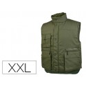 CHALECO DELTAPLUS MULTIBOLSILLOS CON CREMALLERA CINTURA ELASTICA PROTEGE RIÑONES COLOR VERDE TALLA X