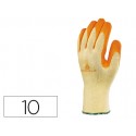 GUANTE DELTAPLUS DE ALGODON POLIESTER ANTIDESLIZANTE ESPECIAL PARA CONSTRUCCION Y JARDIN AMARILLO TA