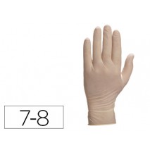 GUANTE DELTAPLUS DE LATEX DESECHABLE ESPECIAL PARA TRABAJOS DE CORTA DURACION CAJA DE 100 TALLA 7-8