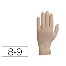GUANTE DELTAPLUS DE LATEX DESECHABLE ESPECIAL PARA TRABAJOS DE CORTA DURACION CAJA DE 100 TALLA 8-9
