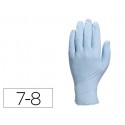 GUANTE DELTAPLUS DE NITRILO DESECHABLE ESPECIAL PARA TRABAJOS DE CORTA DURACION CAJA DE 100 TALLA 7-