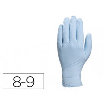 GUANTE DELTAPLUS DE NITRILO DESECHABLE ESPECIAL PARA TRABAJOS DE CORTA DURACION CAJA DE 100 TALLA 8-