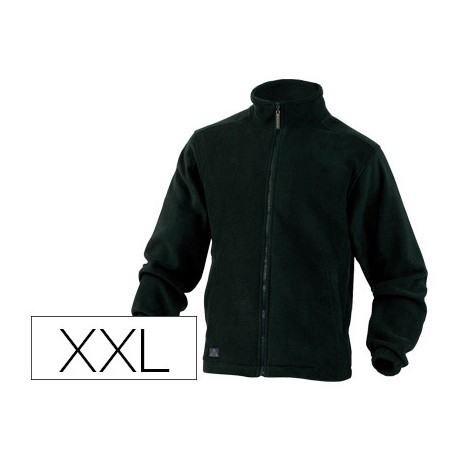 CHAQUETA DELTAPLUS POLAR CON CREMALLERA 2 BOLSILLOS COLOR NEGRO TALLA XXL