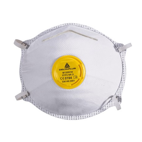 MASCARILLA DELTAPLUS DE PROTECCION USO UNICO CON VALVULA LAMINA NASAL AJUSTABLECLASE FFP2 CAJA DE 10