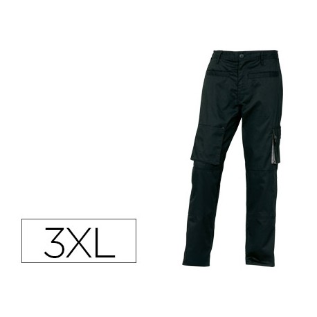 PANTALON DE TRABAJO DELTAPLUS CON FORRO EN FRANELA CON 8 BOLSILLOS COLOR AZUL MARINO TALLA 3XL