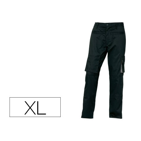 PANTALON DE TRABAJO DELTAPLUS CON FORRO EN FLANELA CON 8 BOLSILLOS COLOR AZUL MARINO TALLA XL
