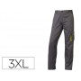 PANTALON DE TRABAJO DELTAPLUS CINTURA AJUSTABLE 5 BOLSILLOS COLOR GRIS VERDE TALLA 3XL