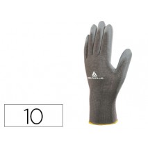 GUANTE DELTAPLUS POLIESTER ANTIDESLIZANTE LAVABLE ESPECIAL PARA MANIPULACION Y MANUTENCION GRIS TALL