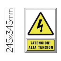 PICTOGRAMA SYSSA SEÑAL DE ADVERTENCIA ATENCION! ALTA TENSION EN PVC 245X345 MM