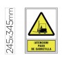 PICTOGRAMA SYSSA SEÑAL DE ADVERTENCIA ATENCION! PASO DE CARRETILLA EN PVC 245X345 MM