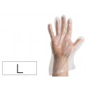 GUANTES GLOVE DESECHABLE POLIETILENO CAJA DE 100 UNIDADES TALLA L