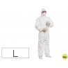 TRAJE DE SEGURIDAD DELTAPLUS POLIPROPILENO CON CAPUCHA DE UN SOLO USO COLOR BLANCO TALLA L