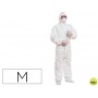 TRAJE DE SEGURIDAD DELTAPLUS POLIPROPILENO CON CAPUCHA DE UN SOLO USO COLOR BLANCO TALLA M