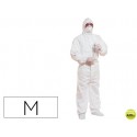 TRAJE DE SEGURIDAD DELTAPLUS POLIPROPILENO CON CAPUCHA DE UN SOLO USO COLOR BLANCO TALLA M