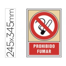 PICTOGRAMA SYSSA SEÑAL DE PROHIBICION PROHIBIDO FUMAR EN PVC 245X345 MM