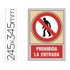 PICTOGRAMA SYSSA SEÑAL DE PROHIBICION PROHIBIDA LA ENTRADA EN PVC 245X345 MM
