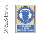 PICTOGRAMA SYSSA SEÑAL DE OBLIGACION ES OBLIGATORIO EL USO DE PROTECCION ACUSTICA EN PVC 245X345 MM