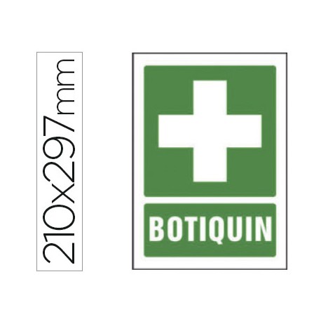 PICTOGRAMA SYSSA SEÑAL DE BOTIQUIN EN PVC 210X297 MM
