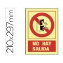 PICTOGRAMA SYSSA SEÑAL DE NO HAY SALIDA EN PVC FOTOLUMINISCENTE 210X297 MM