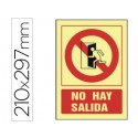 PICTOGRAMA SYSSA SEÑAL DE NO HAY SALIDA EN PVC FOTOLUMINISCENTE 210X297 MM