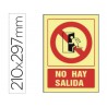 PICTOGRAMA SYSSA SEÑAL DE NO HAY SALIDA EN PVC FOTOLUMINISCENTE 210X297 MM