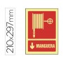 PICTOGRAMA SYSSA SEÑAL DE MANGUERA EN PVC FOTOLUMINISCENTE 210X297 MM