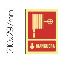 PICTOGRAMA SYSSA SEÑAL DE MANGUERA EN PVC FOTOLUMINISCENTE 210X297 MM