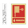 PICTOGRAMA SYSSA SEÑAL DE MANGUERA EN PVC FOTOLUMINISCENTE 210X297 MM