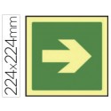 PICTOGRAMA SYSSA SEÑAL DE VIA DE EVACUACION EN PVC FOTOLUMINISCENTE 224X224 MM