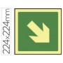 PICTOGRAMA SYSSA SEÑAL DE VIA DE EVACUACION EN PVC FOTOLUMINISCENTE 224X224 MM