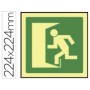 PICTOGRAMA SYSSA SEÑAL DE SALIDA DE EMERGENCIA IZQUIERDA EN PVC FOTOLUMINISCENTE 224X224 MM