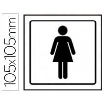 PICTOGRAMA SYSSA SEÑAL DE ASEOS SEÑORAS EN PVC 105X105 MM