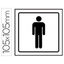 PICTOGRAMA SYSSA SEÑAL DE ASEOS CABALLEROS EN PVC 105X105 MM