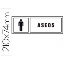 PICTOGRAMA SYSSA SEÑAL DE ASEOS CABALLEROS EN PVC 210X74 MM