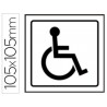 PICTOGRAMA SYSSA SEÑAL DE MINUSVALIDOS EN PVC 105X105 MM