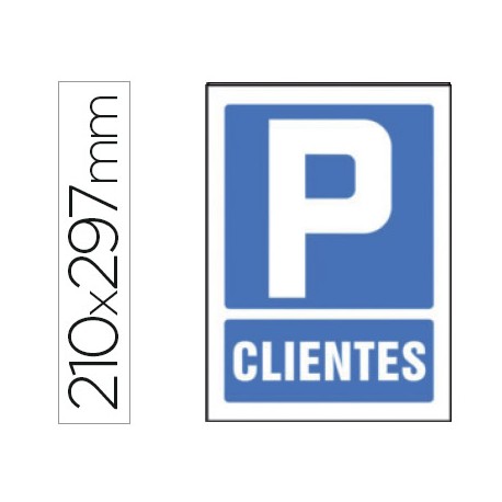 PICTOGRAMA SYSSA SEÑAL DE PARKING CLIENTES EN PVC 210X297 MM