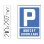 PICTOGRAMA SYSSA SEÑAL DE PARKING MOTOS Y BICICLETAS EN PVC 210X297 MM