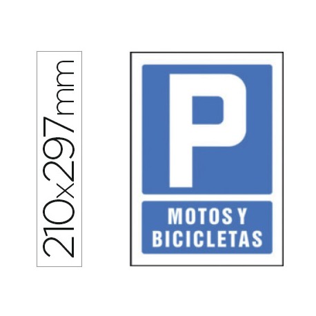 PICTOGRAMA SYSSA SEÑAL DE PARKING MOTOS Y BICICLETAS EN PVC 210X297 MM