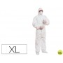 TRAJE DE SEGURIDAD DELTAPLUS POLIPROPILENO CON CAPUCHA DE UN SOLO USO COLOR BLANCO TALLA XL