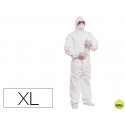 TRAJE DE SEGURIDAD DELTAPLUS POLIPROPILENO CON CAPUCHA DE UN SOLO USO COLOR BLANCO TALLA XL